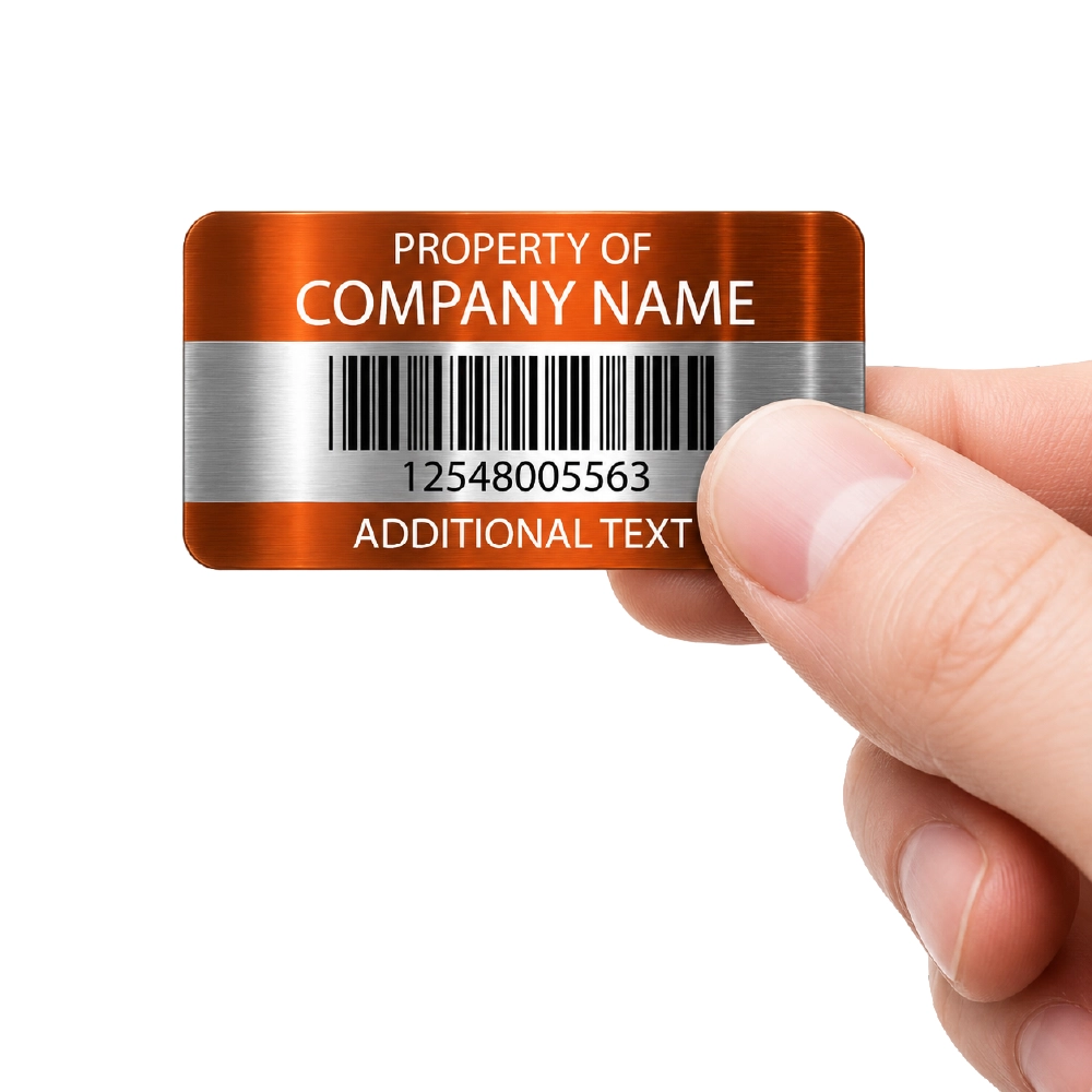 Anodized Aluminum Metal Asset Tags